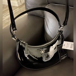 🔥BRAND NEW Nine West Glossy Black Shoulder Bag